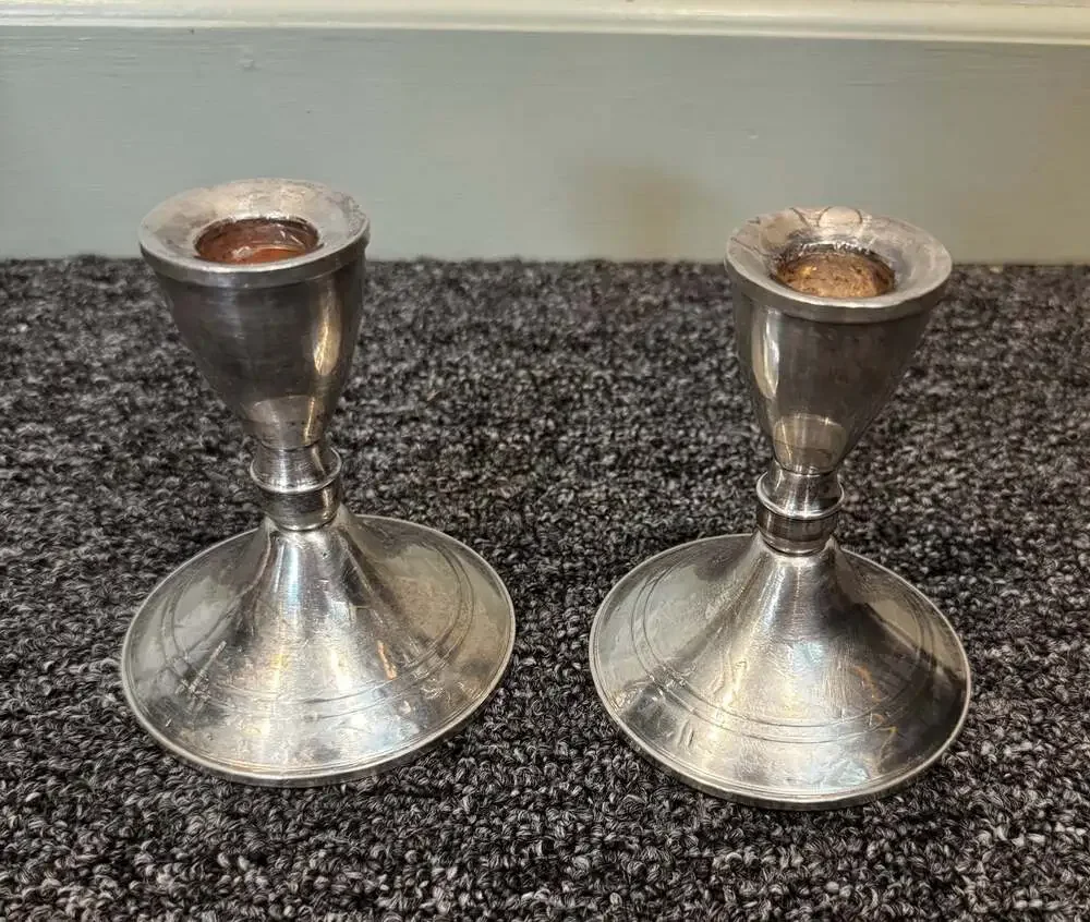 Columbia Weighted Sterling Silver Candlestick Pair